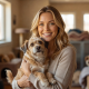 Portrait of Emily T, a joyful adopter with bright eyes and blonde hair